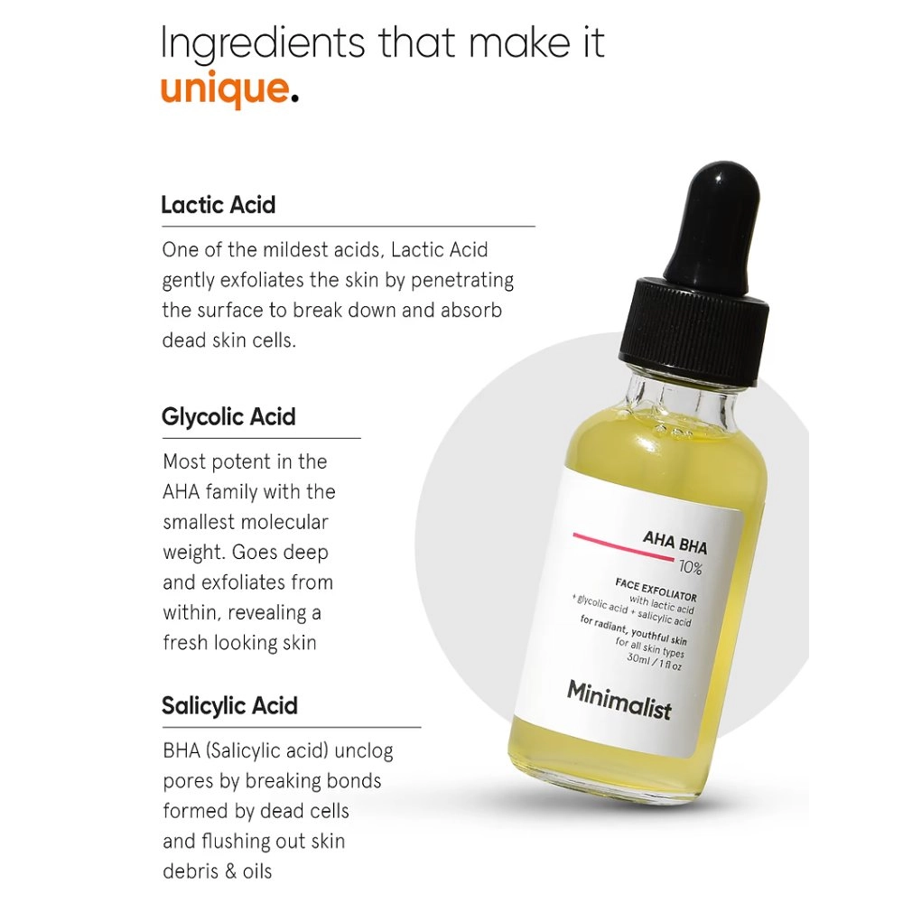 Minimalist 10% AHA BHA Exfoliating Serum 30ml