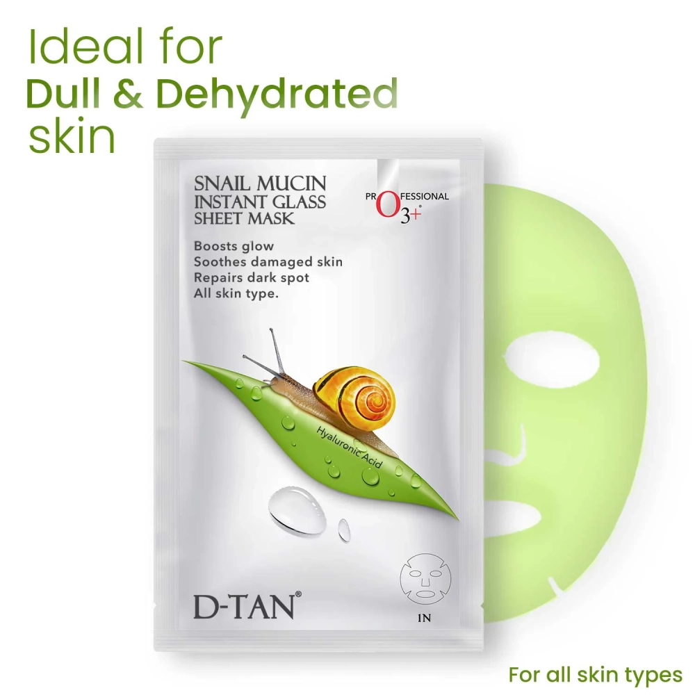 O3+ Snail Mucin Instant Glass Sheet Mask