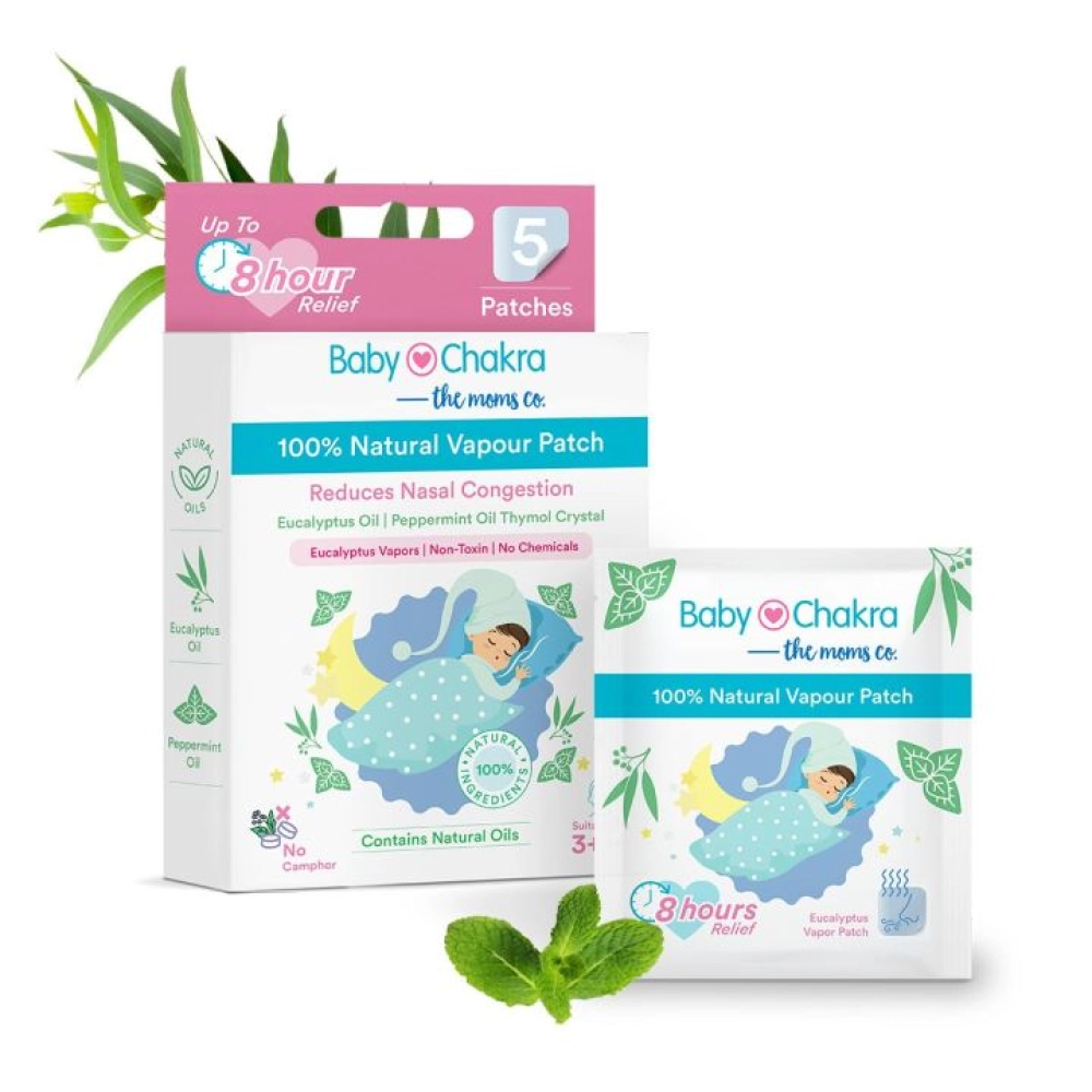 Baby Chakra 100% Natural Vapour Patches For Babies with Eucalyptus & Peppermint Oil